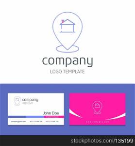 Business card design with navigations company logo vector. For web design and application interface, also useful for infographics. Vector illustration.