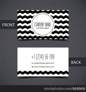 Business card front and back with abstract geometric background. Eps10 vector illustration