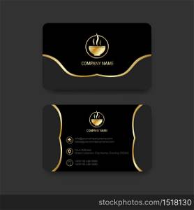 Business card luxury with logo brand design minimal style modern on black background illustration