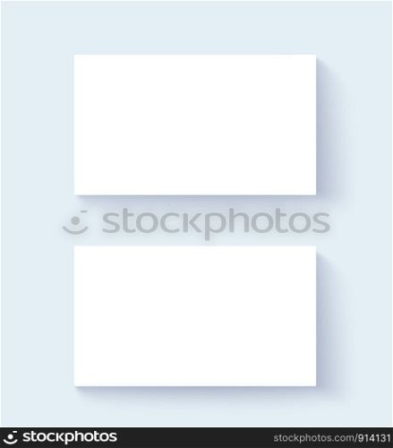 Business card mock up design vector. White paper card vector mockup. logo presentation placement file.