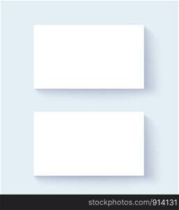 Business card mock up design vector. White paper card vector mockup. logo presentation placement file.
