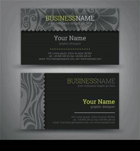 Business Card Set. Vector illustration.