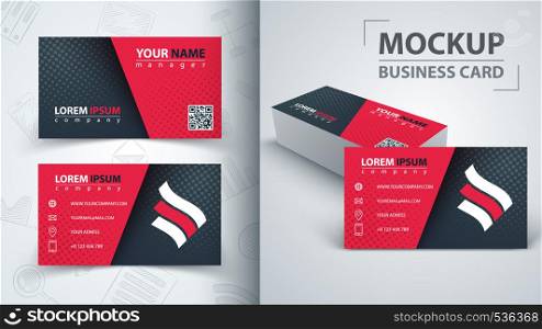 Business card template. Idea for your print. Vector eps 10. Business card template. Idea for your print.
