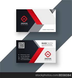 business card template in red color