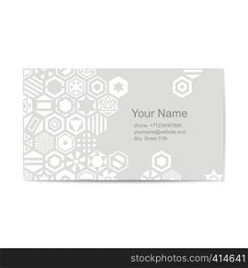 Business card template with abstract geometric background.. Business card template