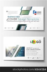 Business card templates. Easy editable layout, abstract flat design template, vector illustration. Chemistry pattern, hexagonal molecule structure. Medicine, science, technology concept. Business card templates. Easy editable layout, abstract flat design template, vector illustration. Chemistry pattern, hexagonal molecule structure. Medicine, science, technology concept.