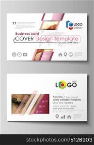 Business card templates. Easy editable layout, abstract vector design template. Beautiful background. Geometrical colorful polygonal pattern in triangular style.. Business card templates. Easy editable layout, abstract vector design template. Beautiful background. Geometrical colorful polygonal pattern in triangular style