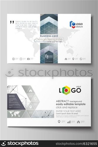 Business card templates. Easy editable layout, abstract vector design template. DNA and neurons molecule structure. Medicine, science, technology concept. Scalable graphic.. Business card templates. Easy editable layout, abstract vector design template. DNA and neurons molecule structure. Medicine, science, technology concept. Scalable graphic