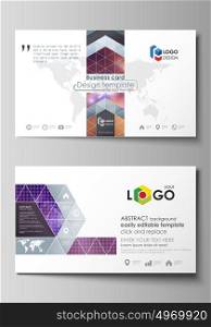 Business card templates. Easy editable layout, abstract vector template. Bright color colorful design, beautiful futuristic background.. Business card templates. Easy editable layout, abstract vector design template. Bright color colorful design, beautiful futuristic background.