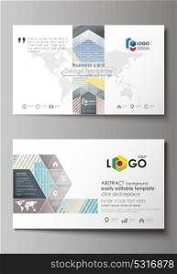 Business card templates. Easy editable layout, abstract vector template. Minimalistic design with lines, geometric shapes forming beautiful background.. Business card templates. Easy editable layout, abstract vector design template. Minimalistic design with lines, geometric shapes forming beautiful background.