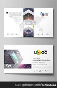 Business card templates. Easy editable layout, abstract vector template. Retro style, mystical Sci-Fi background. Futuristic trendy design.. Business card templates. Easy editable layout, abstract vector design template. Retro style, mystical Sci-Fi background. Futuristic trendy design.