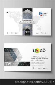 Business card templates. Easy editable layout, vector design template. Colorful dark background with abstract lines. Bright color chaotic, random, messy curves. Colourful decoration.. Business card templates. Easy editable layout, abstract vector design template. Colorful dark background with abstract lines. Bright color chaotic, random, messy curves. Colourful vector decoration.