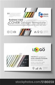 Business card templates. Easy editable layout, vector template. Bright color rectangles, colorful design, geometric rectangular shapes forming abstract beautiful background. Business card templates. Easy editable layout, abstract flat design template, vector illustration. Bright color rectangles, colorful design, geometric rectangular shapes forming abstract beautiful background