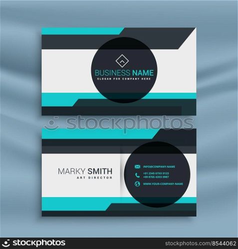 business card with geometric shape design