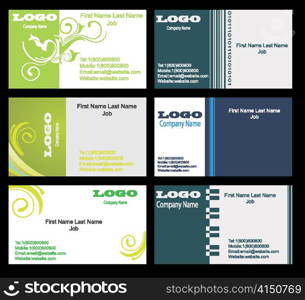 business cards vector set