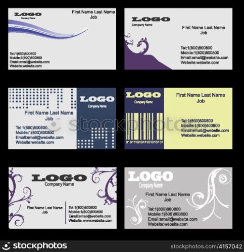 business cards vector set