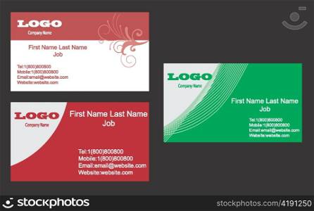 business cards vector set