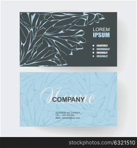 Business cards with web pattern design. Vector Template layout.