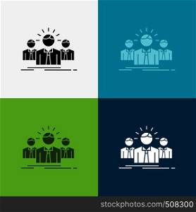 Business, career, employee, entrepreneur, leader Icon Over Various Background. glyph style design, designed for web and app. Eps 10 vector illustration. Vector EPS10 Abstract Template background