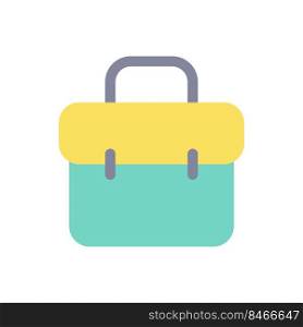 Business case flat color ui icon. Employment. Commerce and marketing. Travel luggage. Simple filled element for mobile app. Colorful solid pictogram. Vector isolated RGB illustration. Business case flat color ui icon