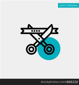 Business, Ceremony, Modern, Opening turquoise highlight circle point Vector icon