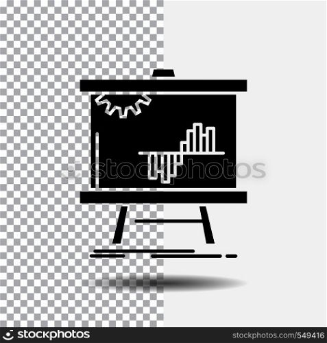 Business, chart, data, graph, stats Glyph Icon on Transparent Background. Black Icon. Vector EPS10 Abstract Template background