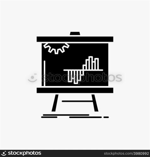 Business, chart, data, graph, stats Glyph Icon. Vector isolated illustration