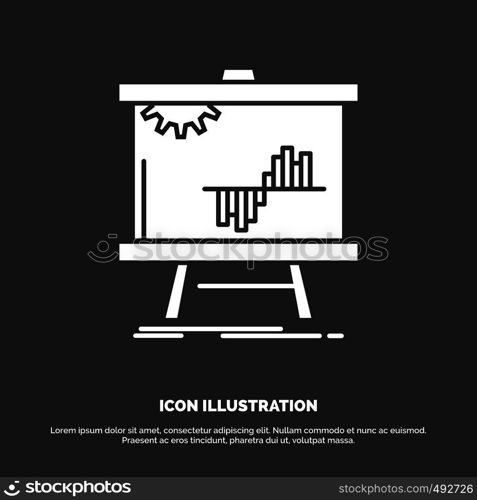 Business, chart, data, graph, stats Icon. glyph vector symbol for UI and UX, website or mobile application. Vector EPS10 Abstract Template background