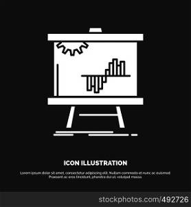 Business, chart, data, graph, stats Icon. glyph vector symbol for UI and UX, website or mobile application. Vector EPS10 Abstract Template background