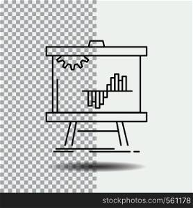 Business, chart, data, graph, stats Line Icon on Transparent Background. Black Icon Vector Illustration. Vector EPS10 Abstract Template background