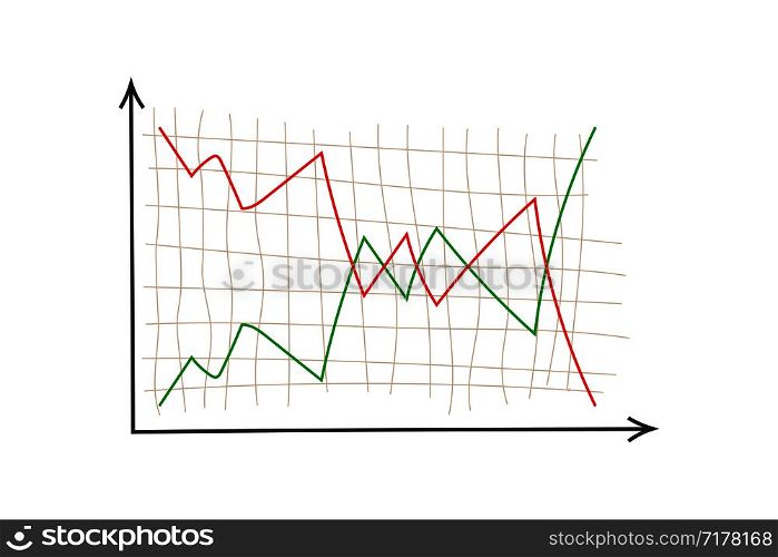 Business Chart illustration. Finance Graph on blank background. Eps10. Business Chart illustration. Finance Graph on blank background