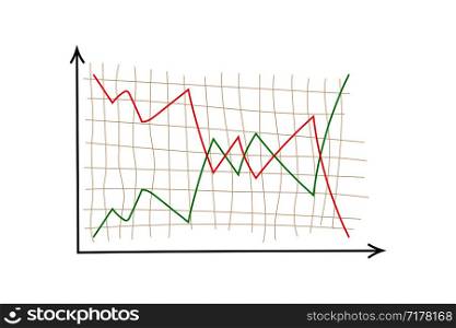 Business Chart illustration. Finance Graph on blank background. Eps10. Business Chart illustration. Finance Graph on blank background