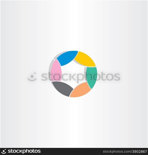 business circle logo icon color star design
