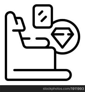 Business class chair icon outline vector. Plane airplane. Fligh chair. Business class chair icon outline vector. Plane airplane