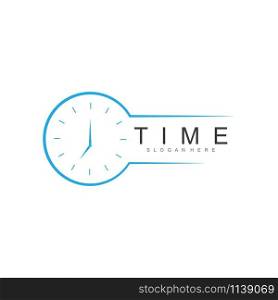 business clock logo template vector icon