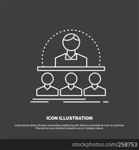 Business, coach, course, instructor, mentor Icon. Line vector symbol for UI and UX, website or mobile application
