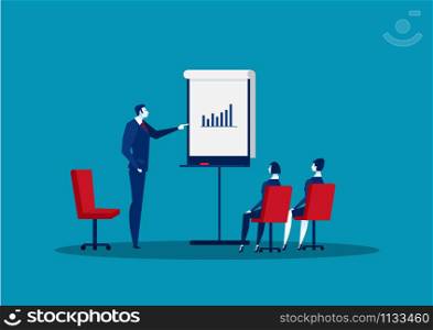 Business Coaching Courses.Data Analysis Class,Vector Illustration