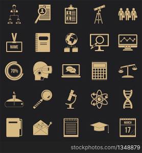 Business college icons set. Simple set of 25 business college icons for web for any design. Business college icons set, simple style