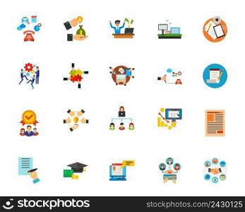 Business communication icon set. Can be used for topics like collaboration, paperwork, development, personnel