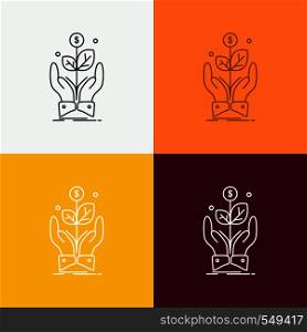 business, company, growth, plant, rise Icon Over Various Background. Line style design, designed for web and app. Eps 10 vector illustration. Vector EPS10 Abstract Template background