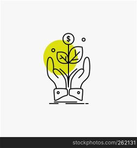 business, company, growth, plant, rise Line Icon