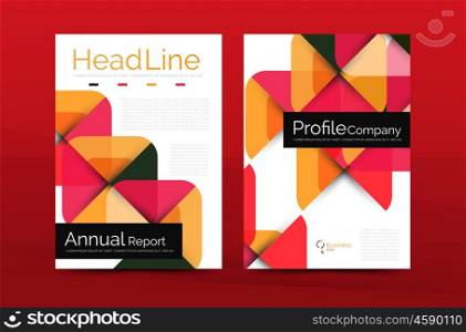 Business company profile brochure template, vector corporate brochure design