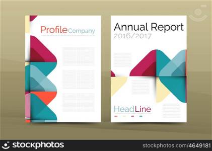 Business company profile brochure template, vector corporate brochure design