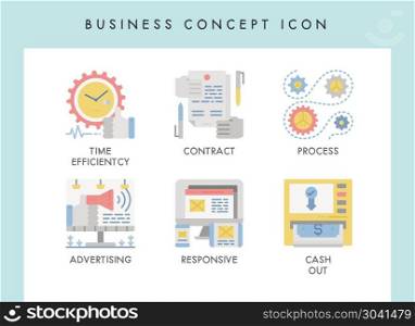Business concept icons. Business concept illustration icons for website, web, blog, presentation, etc.