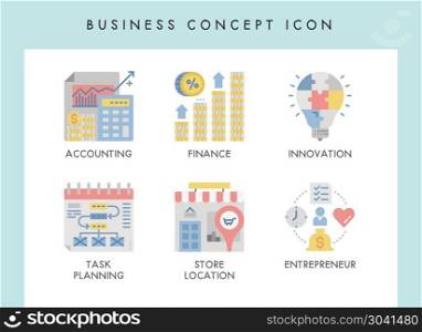 Business concept icons. Business concept illustration icons for website, web, blog, presentation, etc.