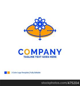 Business, concept, idea, innovation, light Blue Yellow Business Logo template. Creative Design Template Place for Tagline.