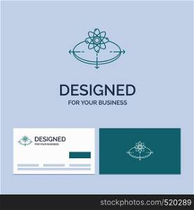 Business, concept, idea, innovation, light Business Logo Line Icon Symbol for your business. Turquoise Business Cards with Brand logo template. Vector EPS10 Abstract Template background