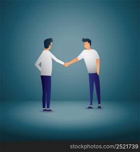Business concept vector illustration. Business people shaking hands. Businessman making a deal. Money investment concept. illustrator vector.