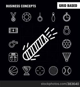 Business Concepts Line Icons Set For Infographics, Mobile UX/UI Kit And Print Design. Include: Map Pointer, Globe, World, Internet, Book, Apple, Studies, Collection Modern Infographic Logo and Pictogram. - Vector