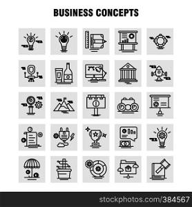 Business Concepts Line Icons Set For Infographics, Mobile UX/UI Kit And Print Design. Include: Document, File, Text, Media, Chair, Office, Furniture, Sitting, Collection Modern Infographic Logo and Pictogram. - Vector